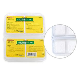 퍼슨 스킨코튼플러스알파 100매(25매4팩)/1회용알콜스왑/휴대간편/소독솜