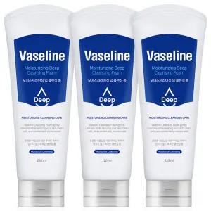 바세린 폼클렌징 수분 220ml 3개 클렌징폼 약알칼리 대용량 클렌저
