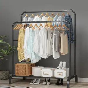 OMT 철제 옷걸이헹거 스탠드 수납 선반 2단 행거 OHG-B2