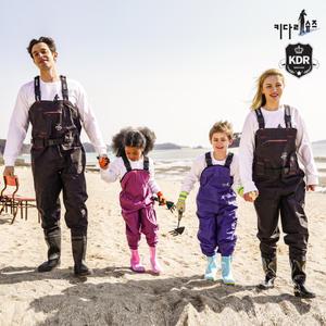 키다리슈즈 시그니처 블랙 가슴장화 여성