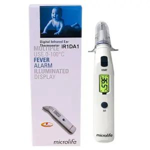 마이크로라이프 전자 체온계 IR1DA1 1개 적외선 접촉식 디지털 전자 귓속 귀 체온 측정 2~3초 다용도