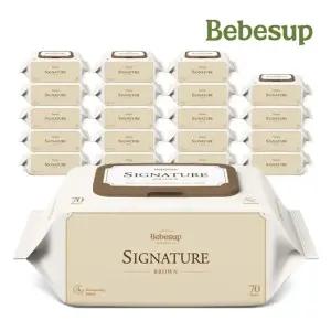 시그니처 브라운 물티슈 70매 캡 20팩