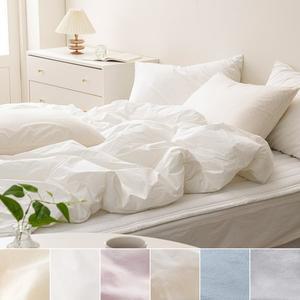 [파르페]by알레르망 플레인 80수 고밀도 바이오워싱 호텔식무봉제 차렵이불세트 S/SS