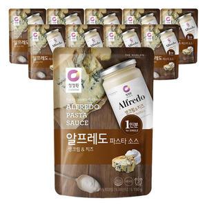 청정원 싱글파우치 알프레도소스, 150g, 10개