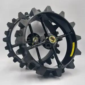 아세아 관리기 부품 통고무바퀴 좌우세트 380X90 철차륜형