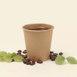 [해피팩]6.5온스 크라프트 무지 종이컵 180ml 일회용컵 자판기컵 1박스 1000개