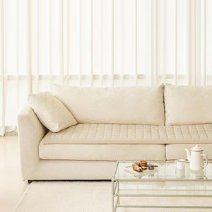 더자리 극세사 소파패드 3인용, 코지베이지