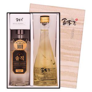 [품질보장]솔송주 솔담은세트 1호 솔송주375mlx1병,10년숙성 솔직375mlx1병