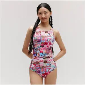 [레노마수영복](김해점)*끈주머니+고리캡+수영지퍼백 3종 증정* 여성 스냅X백 탄탄이 수영복/ LS2E201