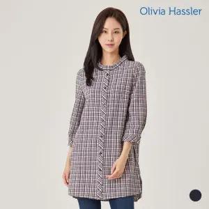 체크시어서커롱블라우스_OHAFJK204