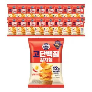 [임박특가]이지프로틴 고단백질 감자칩 매콤치즈맛 50g x 16개(소비기한26.06)