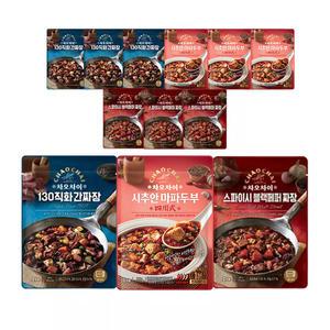 차오차이 시추안마파두부 180g, 4개+스파이시 블랙 페퍼짜장 180g, 4개+130 직화간짜장 180g, 4개