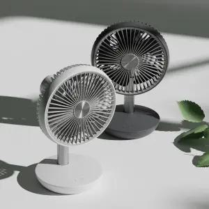 [I+I 총2개] 솔러스에어 무소음 탁상용 선풍기 미니 무선 소형 좌우회전 타이머 AIR604TF