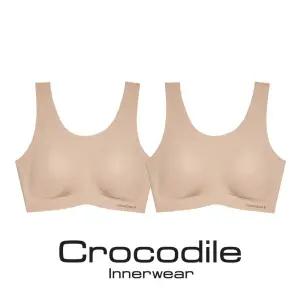 [크로커다일] 라이크라 인견쉘론 U넥 패드일체형 브라 2종 다크베이지 CDWBR4N