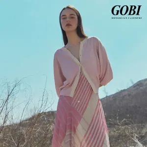 [런칭가259000원]고비(GOBI) 실크 캐시미어 버튼 볼레로 가디건