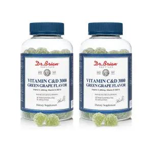 닥터브라이언 비타민C&D 3000 청포도맛 100구미, 2개