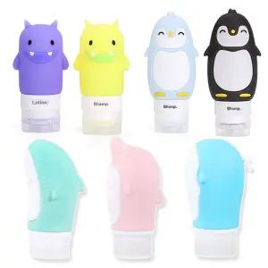 실리콘 공병 여행용 캐릭터 샴푸 화장품 소분 튜브 용기 미니 샴푸통 휴대용 수영장 헬스장