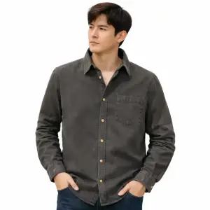 지프 스피릿 봄가을 남성 캐주얼 오버핏 셔츠 2069