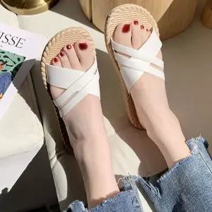 [하프클럽/]캐주얼 여성 여름 외출 나들이 슬리퍼 사무실 실내화