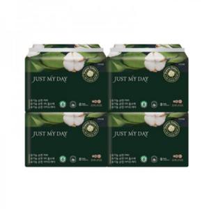 저스트마이데이 유기농 오버나이트 순면 흡수체 8개입 4팩