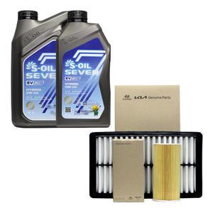 더뉴쏘렌토MQ4 하이브리드 엔진오일 에스오일 세븐EV 하이브리드 0W20 5리터 순정 필터 세트