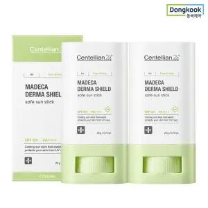 마데카 더마쉴드 세이프 선스틱 18g 2개(SPF50+ PA++++) 24H 촉촉 쿨링효과 진정