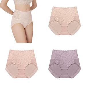 트라이엄프 써포트 맥시 팬티 3매 레이스 복부 신축성 데일리 여성 언더웨어 편안한 속옷