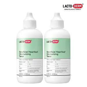 [2개기획팩] 락토덤 피부에 유익한 어성초 수분 토너 200ml 2개