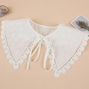 나디아 레이스 페이크 카라 / 넥 케이프 레이어드 목 카라