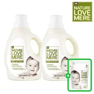 네이쳐러브메레 아기섬유유연제 용기형 1800ml 2개+유연제 리필 500ml 1팩