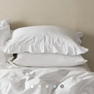 바운티풀 [1+1]호텔침구 프릴 순면 베개커버 초광폭 60수 50x70 12컬러