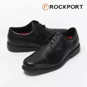 [락포트] 남성화 찰스로드 캡 토 정장화 블랙 W발볼 V80556