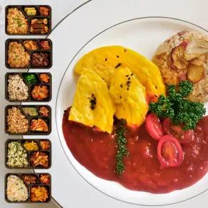 천유작 식단관리 맛있는 냉동도시락 미용식 6종, 6팩 12팩