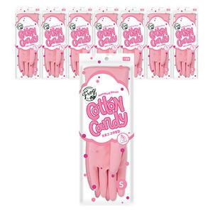 프로그 고무장갑 코튼캔디, 소형, 8개