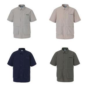 컬럼비아 남성 반팔 셔켓 등산 낚시 아웃도어룩 일상복 캐주얼 셔츠 포켓 반소매 자켓