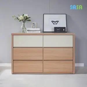 (E)데코라인 두툼 1200 3단 와이드서랍장