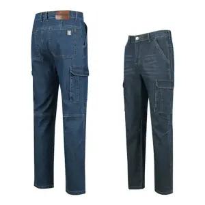 [럭스골프]남자 봄 여름 골프웨어 골프 카고 포켓 데님 청바지 L170343