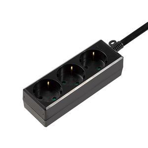 블랙 검정색 멀티코드 3구 5호 10A 4.5M 접지 내열 난연성 멀티탭 DYM-G3F