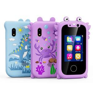 어린이 스마트 폰 교육 완구 뮤지컬 플레이어 MP3 듀얼 카메라 셀카 512MB 카드 터치 스크린 학습 선물