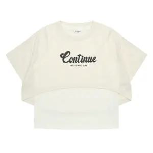 [에꼴리에][시흥모다]에꼴리에 주니어 4부 쿨니트 레이어드 반팔티 24B1460_SH