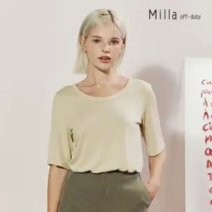 [최초가 59 900원] 밀라 25SS 프렌치 린넨 혼방 티블라우스 4종