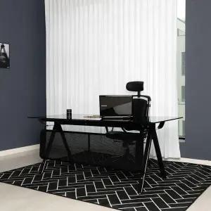 /티에스퍼니처 TS-11 강화유리10T 중역책상 1800x800