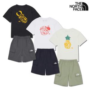 노스페이스 키즈 루즈핏 여름 상하복 세트 남아 아동 초등 주니어 그라운드 반팔 반바지 SET