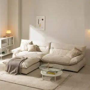 트리플 누볼라 아쿠아텍스 패브릭 4인+스툴 소파