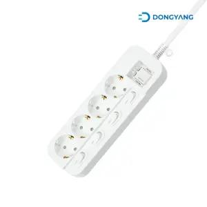 동양전자산업 4구 메인 개별스위치 멀티탭 화이트 3m/영샵