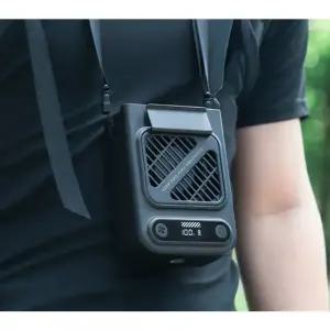 BLDC 휴대용 클립팬 ZAY-F019 블랙 허리 선풍기 넥밴드 집게형 8000mAh 21시간