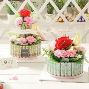 플라워 용돈케이크 머니박스 바이올렛 가정의달 생신 어버이날 졸업식