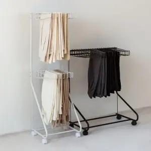 철제 이동식 바지걸이행거/옷걸이행거/드레스룸행거 1단