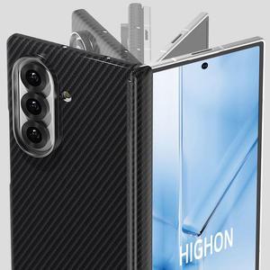 SUN KK 하이온 카본 무드 메탈라인 맥세이프 힌지보호 후면 갤럭시Z폴드7 6 5 케이스 2가지 카본패턴