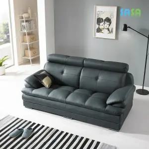 데코라인(매장상품) 템즈 8503 3인 에어레더 소파 (네이비)